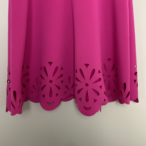 Badgley Mischka Collection Sleeveless Fit And Flare Cutout Cocktail Dress Size 8 - Picture 10 of 16